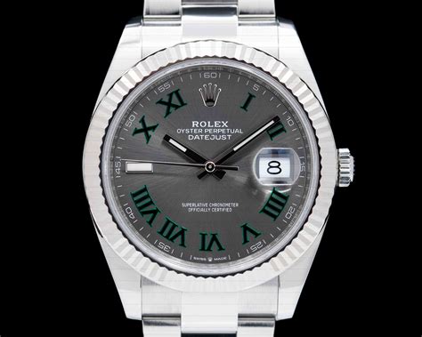 rolex datejust 2 41mm green roman numerals|rolex datejust 36mm green dial.